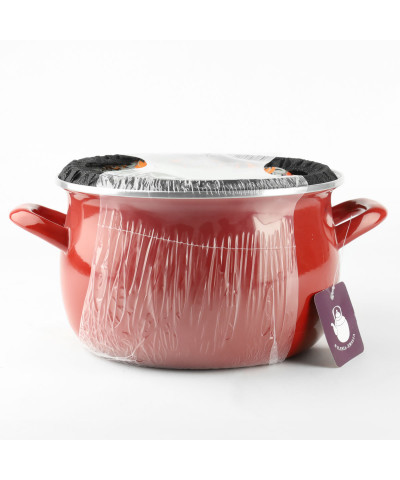 Garnek emaliowany czerwony HELENA 4L