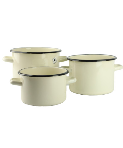 Garnek emaliowany Beżowy 2l