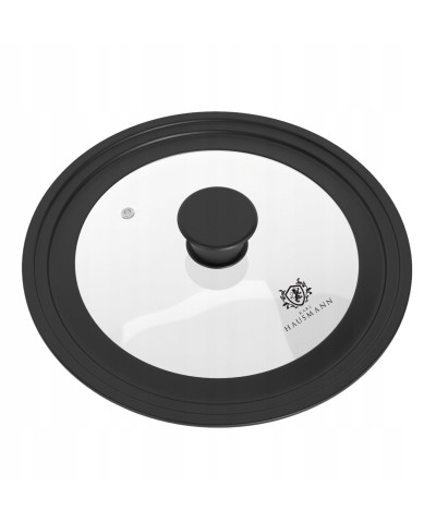 Pokrywa szklana z silikonowym rantem uniwersalna 18/20/22 cm