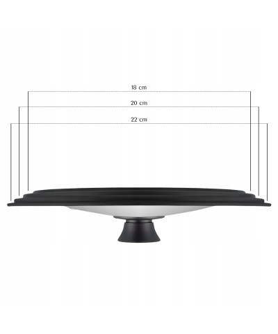 Pokrywa szklana z silikonowym rantem uniwersalna 18/20/22 cm