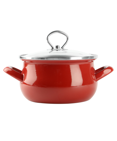 Garnek emaliowany czerwony HELENA 1,9L