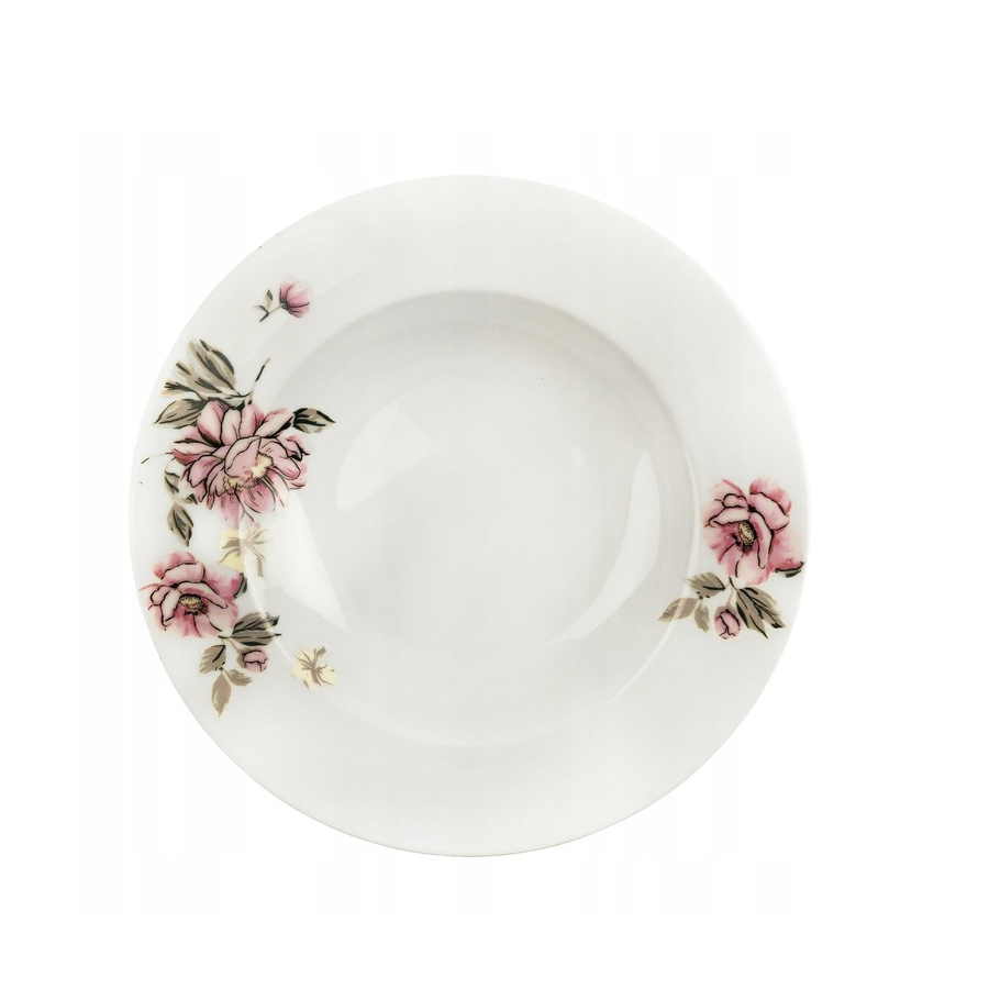 Talerz głęboki w kwiaty 23cm