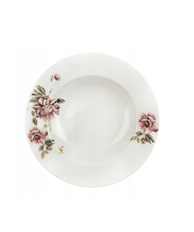 Talerz głęboki w kwiaty 23cm