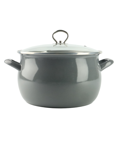 Komplet garnków emaliowanych szarych Helena 1,9 / 4 / 6,5L