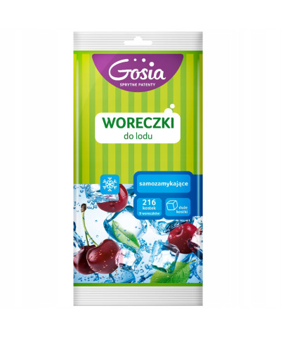 Woreczki do lodu 9 woreczków po 216 kostek GOSIA samozamykające