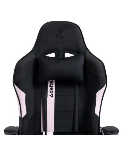 Fotel gamingowy gracza krzesło obrotowe KRAKEN JUPITER czarno różowy