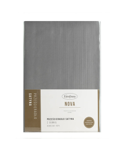 Prześcieradło z gumką stalowy NOVA3 220 x 200 cm