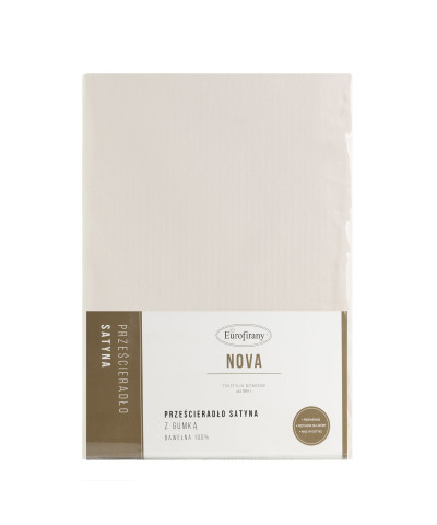 Prześcieradło bez gumki beżowe NOVA3 160 x 210 cm