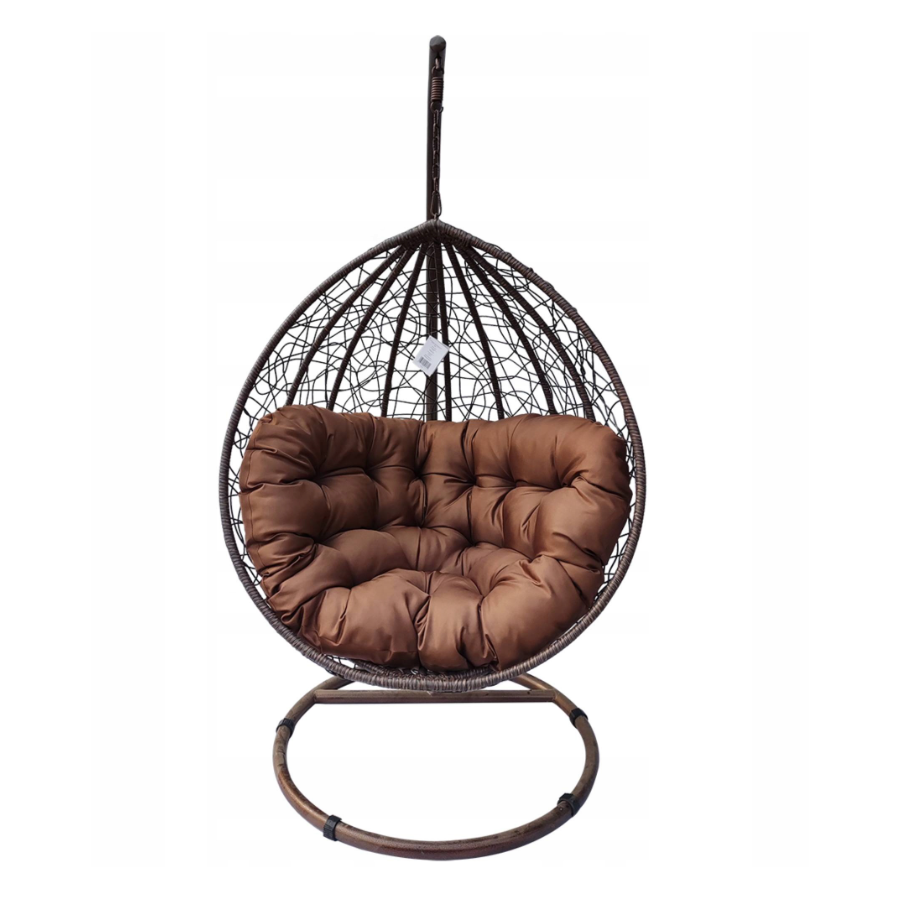 Fotel wiszący wolnostojący kokon 130 kg XXL VIKING Brown