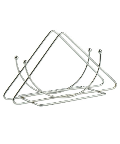 Serwetnik metal chrom trójkąt na serwetki na stół 14x7x2,5cm