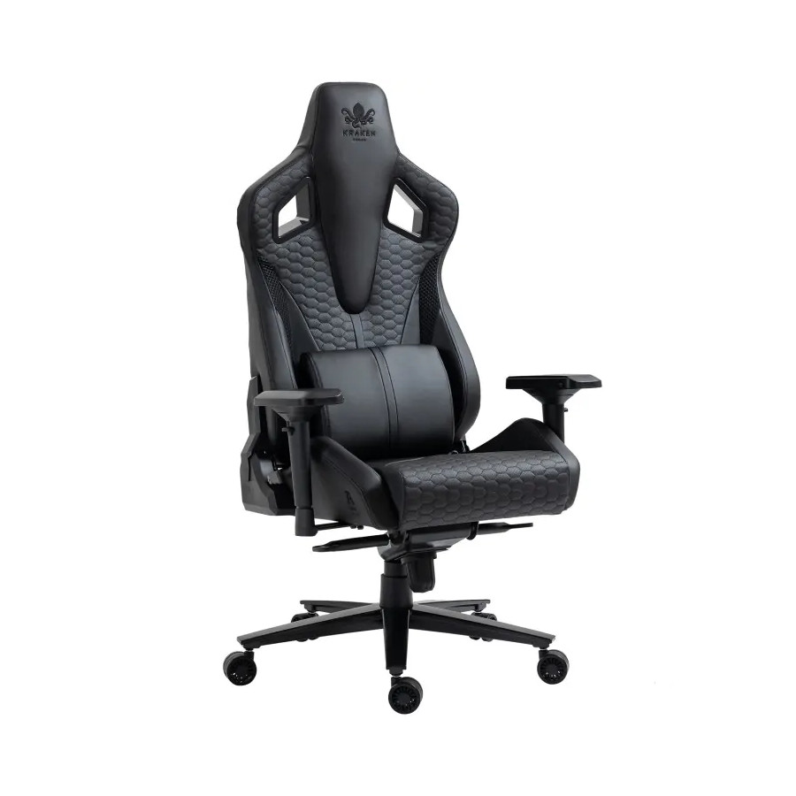 Fotel gamingowy gracza krzesło obrotowe KRAKEN APOLLO ekoskóra czarny