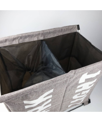 Kosz na pranie 2 komory 59x38x57 cm