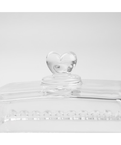 Maselnica szklana z pokrywą prostokątna 17x10,5x8 cm