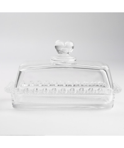 Maselnica szklana z pokrywą prostokątna 17x10,5x8 cm