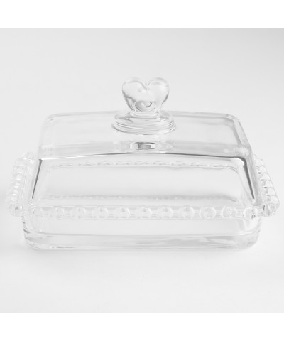 Maselnica szklana z pokrywą prostokątna 17x10,5x8 cm