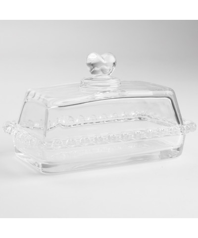 Maselnica szklana z pokrywą prostokątna 17x10,5x8 cm