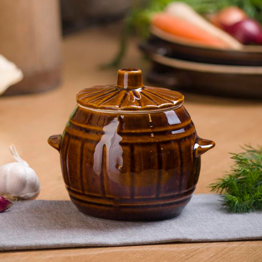 Beczka kamionka do kiszenia ogórków kapusty 1L