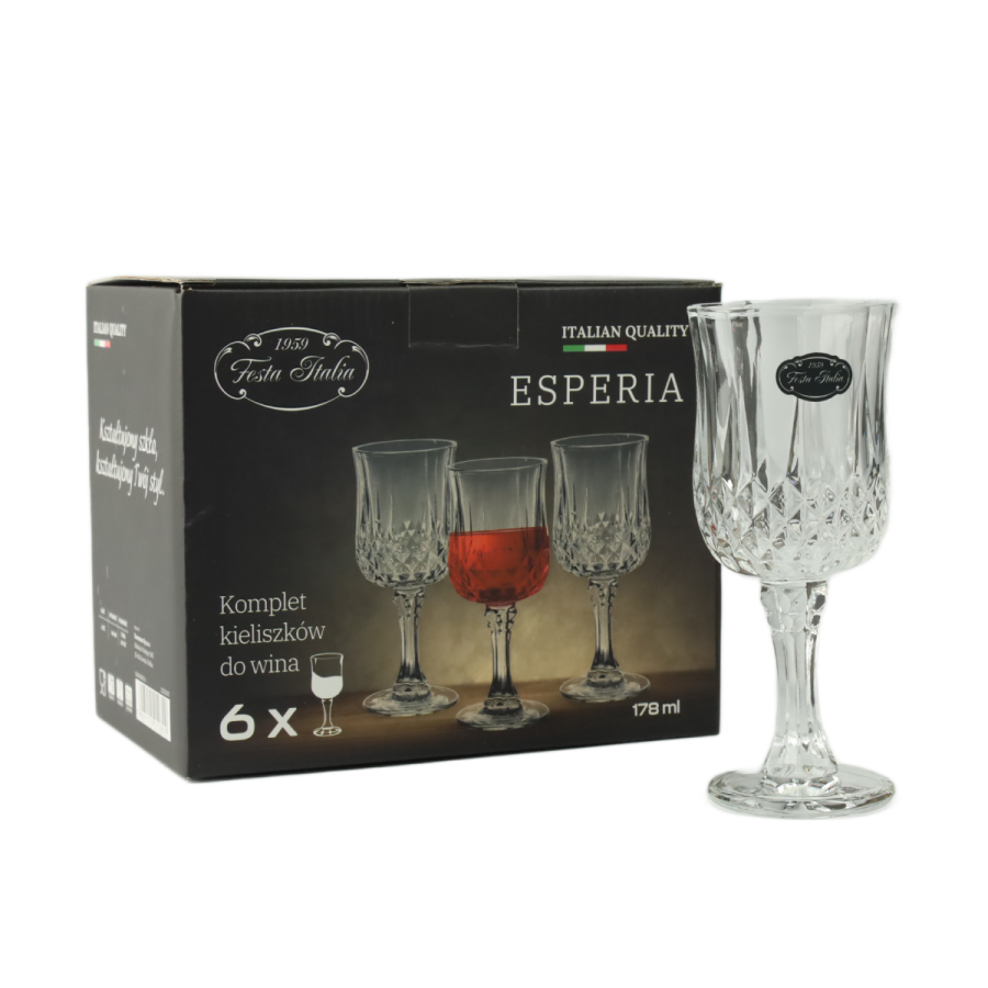 Komplet 6 kieliszków do wina Esperia 178 ml