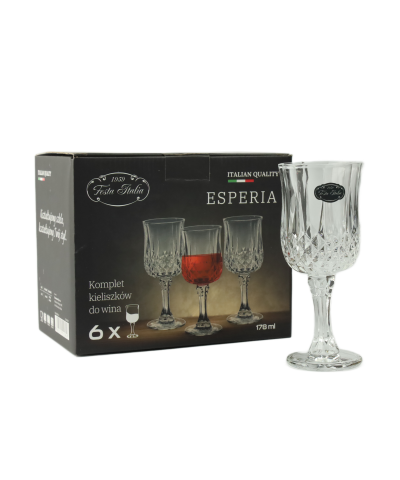 Komplet 6 kieliszków do wina Esperia 178 ml