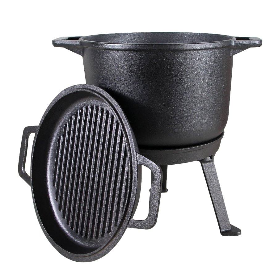 Kociołek żeliwny myśliwski 3w1 EMALIA RYBNIK 8l-Emalia Rybnik