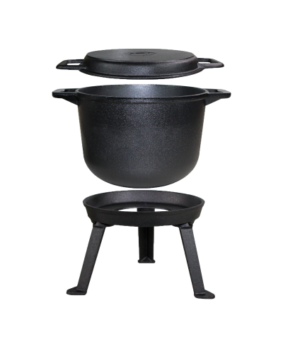 Kociołek żeliwny myśliwski 3w1 EMALIA RYBNIK 8l-Emalia Rybnik