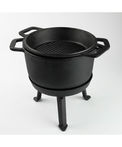 Kociołek żeliwny myśliwski 3w1 EMALIA RYBNIK 8l-Emalia Rybnik