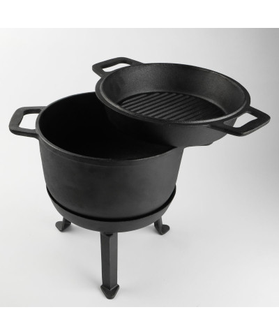 Kociołek żeliwny myśliwski 3w1 EMALIA RYBNIK 8l-Emalia Rybnik