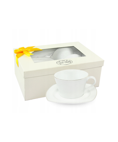 Komplet 2 filiżanek ze spodkiem BIANCA 220ml