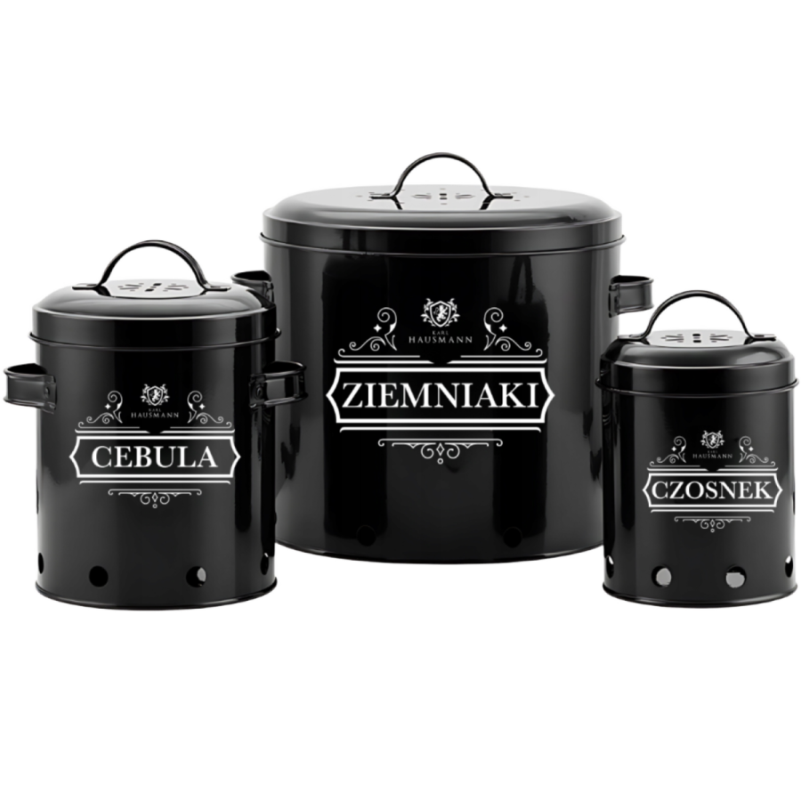 KPL.3 POJEMNIKÓW DO PRZECHOWYWANIA CZARNY