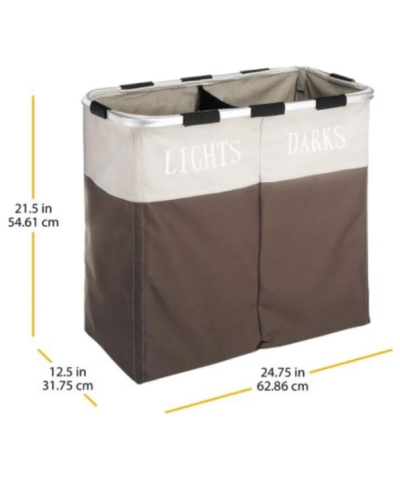 Kosz na pranie 2 komory 62x32x53