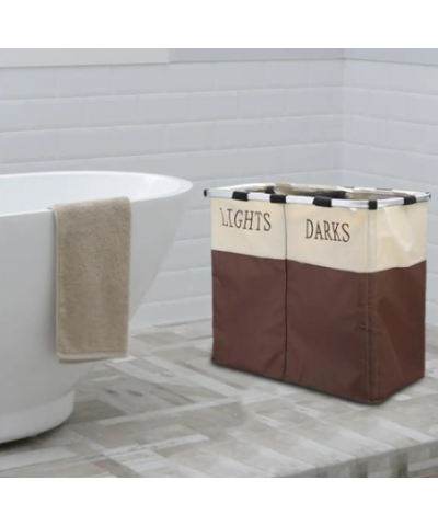 Kosz na pranie 2 komory 62x32x53