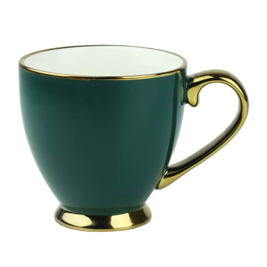 Kubek porcelanowy PRIMA DECO Imperial 400 ml zielony
