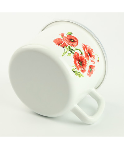 Kubek emaliowany z plastikową pokrywą MAKI 1l