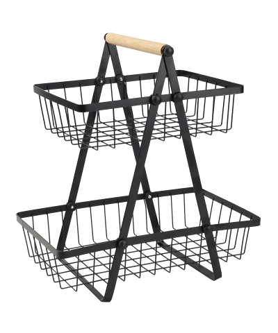 Piętrowy koszyk na owoce czarny