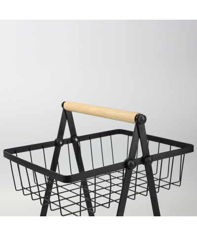 Piętrowy koszyk na owoce czarny