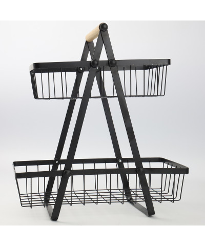 Piętrowy koszyk na owoce czarny