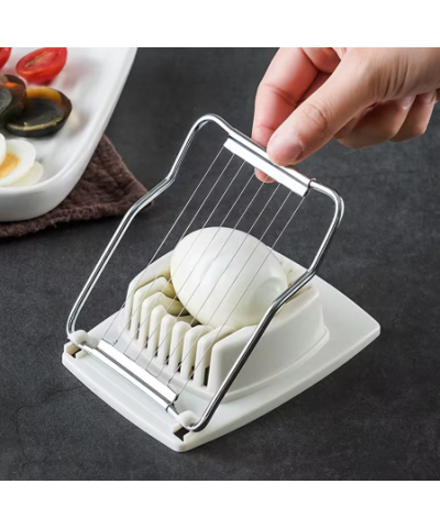 Krajacz do jajek  prostokątny biały