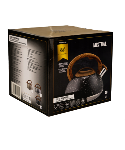 Czajnik ze stali nierdzewnejczarny 3l