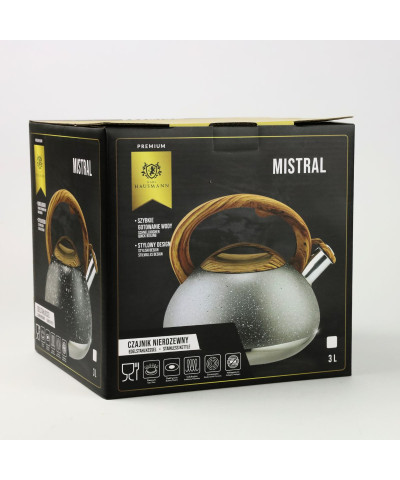 Czajnik ze stali nierdzewnejczarny 3l