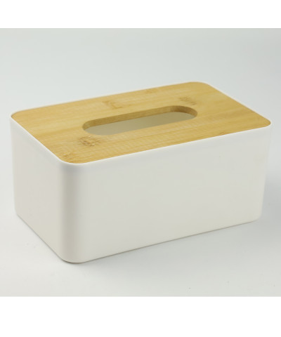 Pojemnik na chusteczki białty bambus