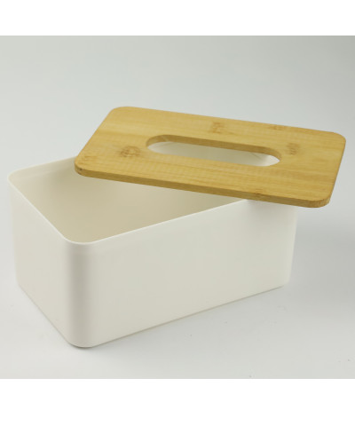 Pojemnik na chusteczki białty bambus