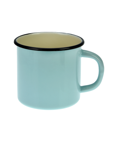 Kubek emaliowany turkusowy 1l