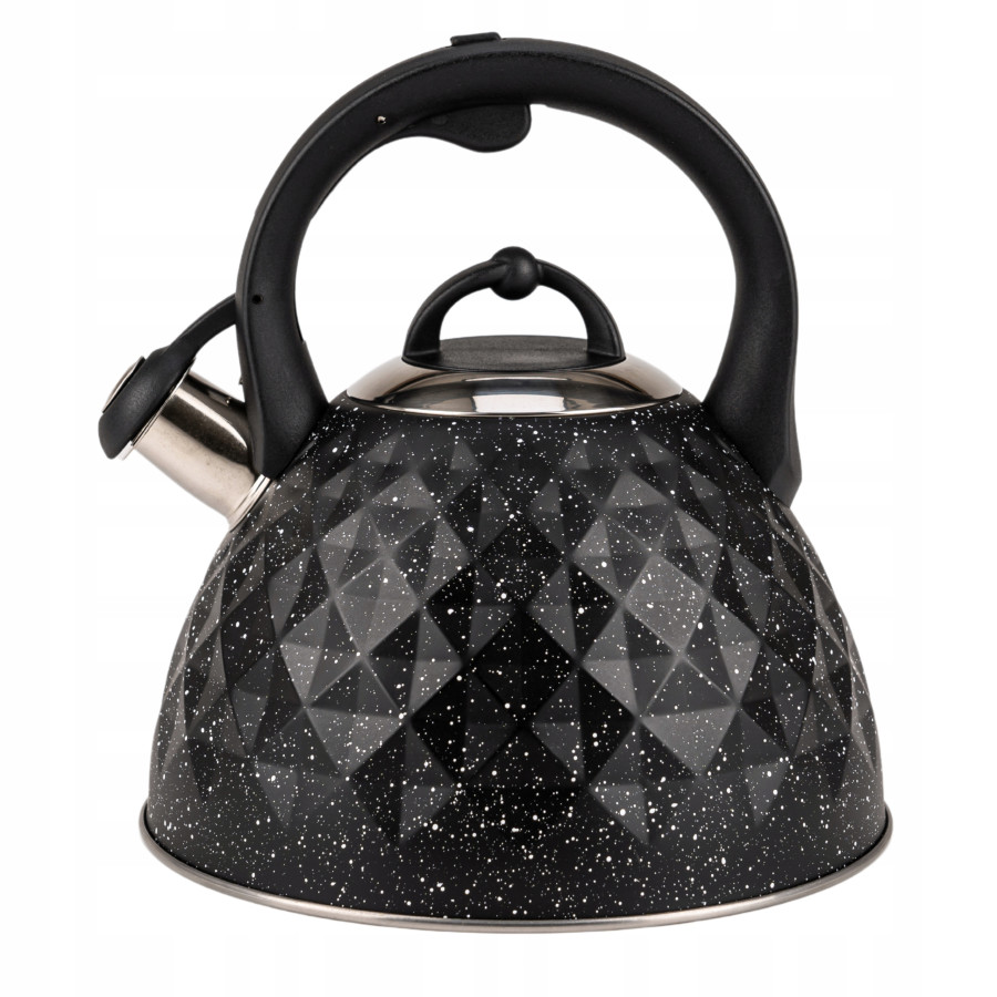 Czajnik stalowy z gwizdkiem SELENA 3l CZARNY