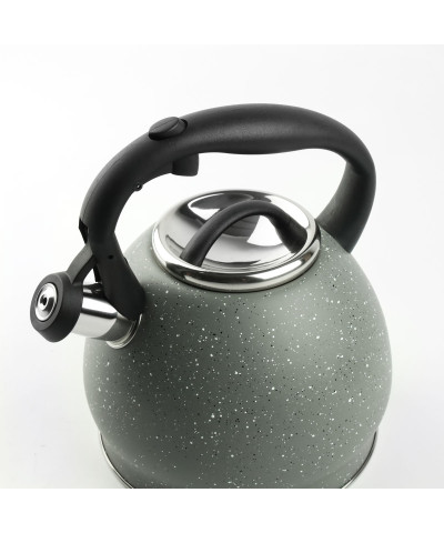 Czajnik z Gwizdkiem ze Stali Nierdzewnej 3L szary