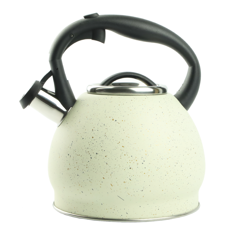 Czajnik z gwizdkiem ze stali nierdzewnej 3L kremowy