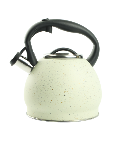 Czajnik z gwizdkiem ze stali nierdzewnej 3L kremowy