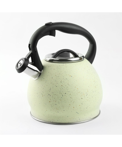 Czajnik z gwizdkiem ze stali nierdzewnej 3L kremowy