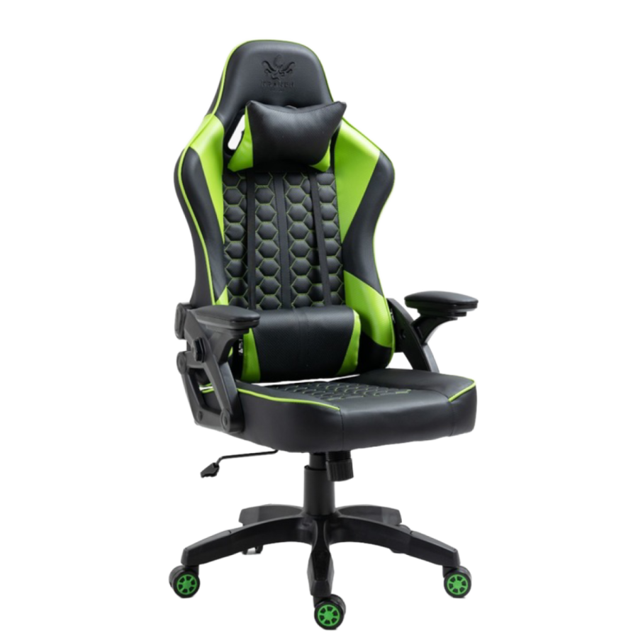 Fotel gamingowy gracza krzesło obrotowe KRAKEN FEYTON zielony