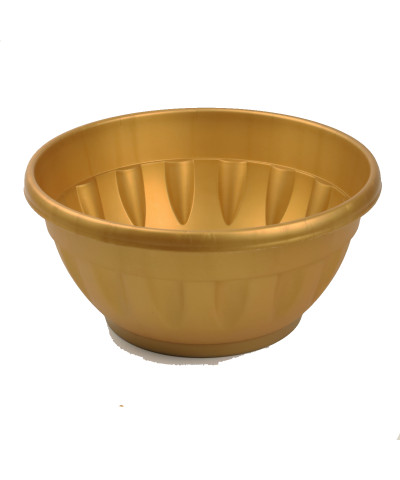 Doniczka ''JOANNA'' z podstawką złoty 28 cm