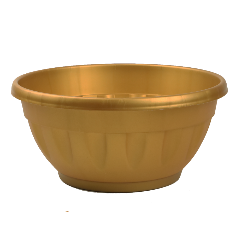 Doniczka ''JOANNA'' z podstawką złoty 28 cm